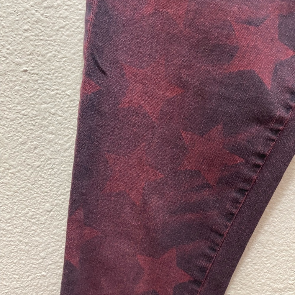 Etienne Marcel "Roos" jeans with star graphic print. Mid-rise; button-zip fly. - Picture 10 of 11